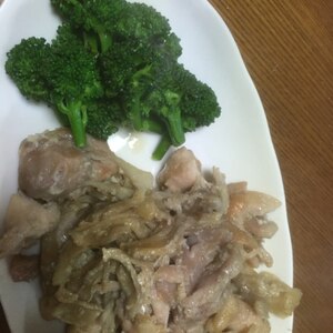 鶏胸肉と舞茸の塩麹漬け焼き✿